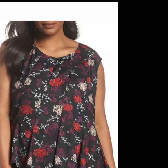 Sejour Romantic Spring Office floral pleated to size 1X NWT - Picture 1 of 6